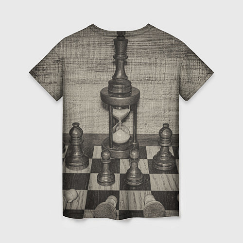 Женская футболка Старинные шахматы / 3D-принт – фото 2
