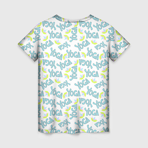 Женская футболка YOGA лотос / 3D-принт – фото 2