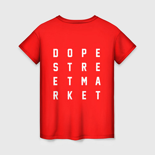 Женская футболка Узор Red Rollister Dope Street Market / 3D-принт – фото 2