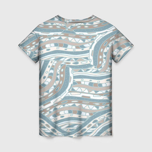 Женская футболка Абстрактный геометрический узор / 3D-принт – фото 2