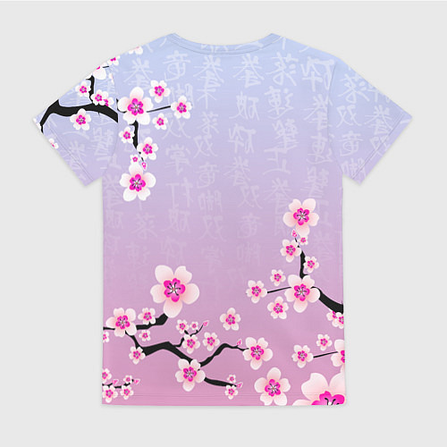Женская футболка ASTRO ЦВЕТЫ САКУРЫ / 3D-принт – фото 2