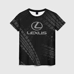 Женская футболка Lexus следы шин