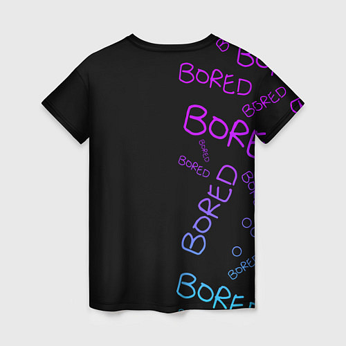 Женская футболка Neon Bored Half pattern / 3D-принт – фото 2