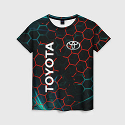Футболка женская Toyota соты, цвет: 3D-принт