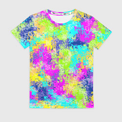 Женская футболка Пиксельный камуфляж Диско 3