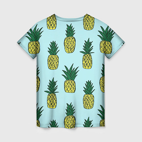 Женская футболка Рисунок ананасов / 3D-принт – фото 2