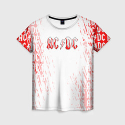 Футболка женская ACDC Паттерн, цвет: 3D-принт