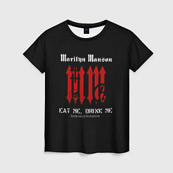 Футболка женская Marilyn Manson MM, цвет: 3D-принт
