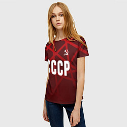 Футболка женская СССР КРАСНЫЕ ЛИНИИ, цвет: 3D-принт — фото 2