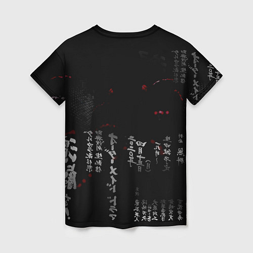 Женская футболка Токийский Гуль Иероглифы Tokyo Ghoul / 3D-принт – фото 2