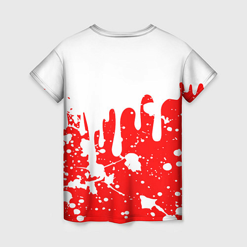 Женская футболка BLOODBORNE брызги / 3D-принт – фото 2