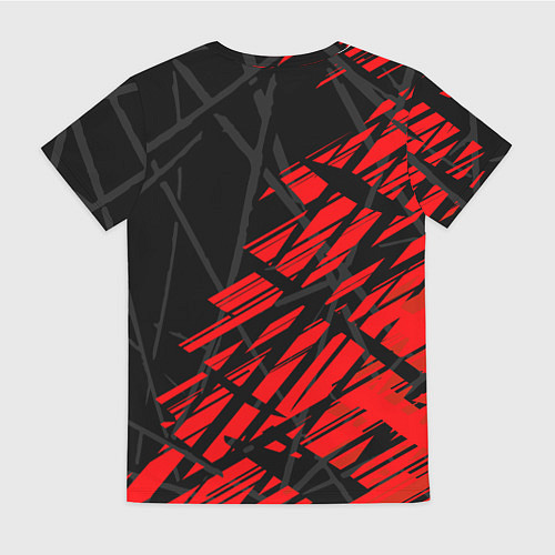 Женская футболка OPEL ОПЕЛЬ КРАСНО ЧЕРНЫЙ / 3D-принт – фото 2