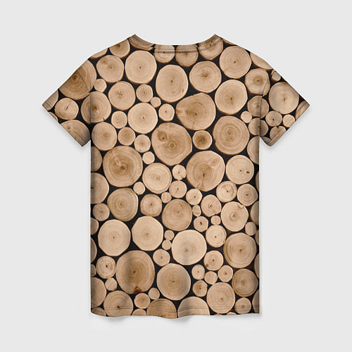 Женская футболка Спил дерева / 3D-принт – фото 2
