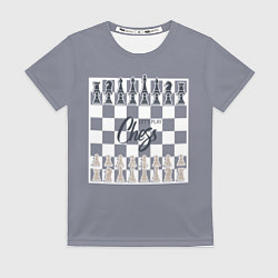 Женская футболка Lets play chess