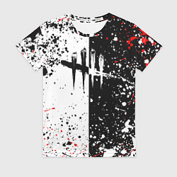 Женская футболка Dead by daylight брызги красок