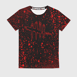 Футболка женская Dead by daylight брызги, цвет: 3D-принт