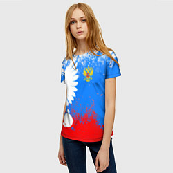 Футболка женская Я русский герб, цвет: 3D-принт — фото 2