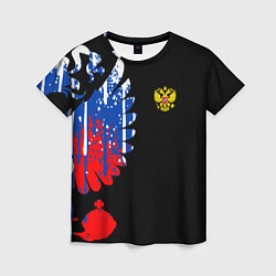 Женская футболка Герб russia