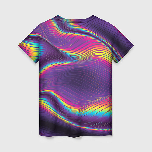 Женская футболка Neon fashion pattern Wave / 3D-принт – фото 2