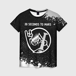 Футболка женская 30 Seconds to Mars КОТ Краска, цвет: 3D-принт