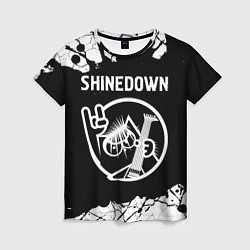 Футболка женская Shinedown КОТ Краска, цвет: 3D-принт