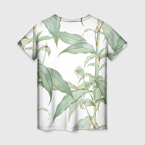 Женская футболка Цветы Яркая Листва / 3D-принт – фото 2