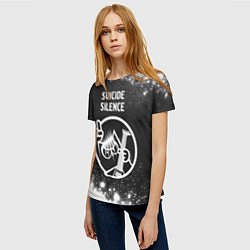 Футболка женская Suicide Silence - КОТ - Брызги, цвет: 3D-принт — фото 2