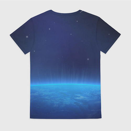 Женская футболка Планета вид из космоса / 3D-принт – фото 2