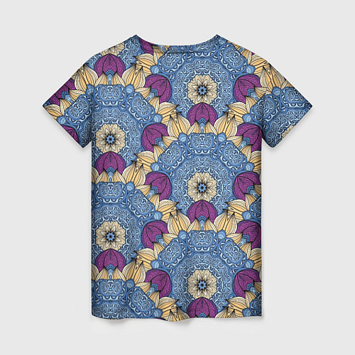 Женская футболка Цветочные узоры / 3D-принт – фото 2