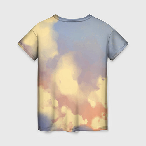 Женская футболка Облачное небо на закате / 3D-принт – фото 2
