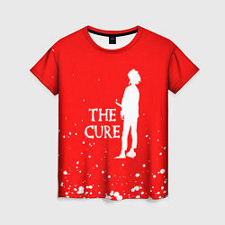 Футболка женская The cure белые брызги, цвет: 3D-принт