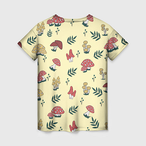 Женская футболка Mushroom, грибы- грибочки / 3D-принт – фото 2
