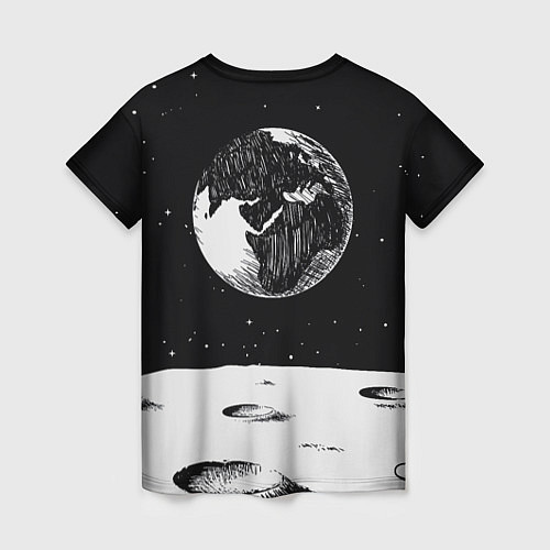 Женская футболка Космонавт с биткоином / 3D-принт – фото 2