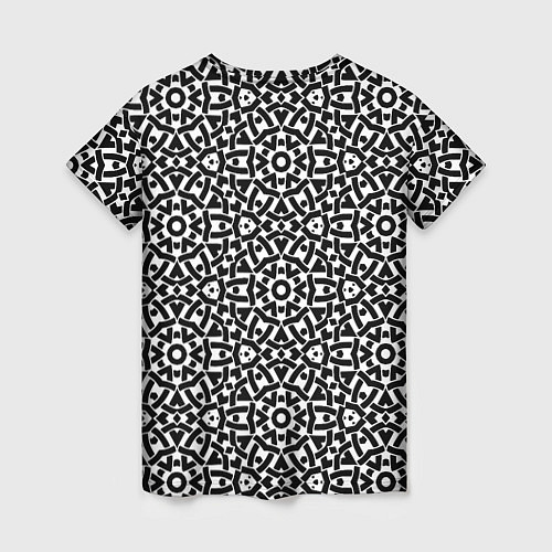 Женская футболка Геометрический узор с плетением линий / 3D-принт – фото 2
