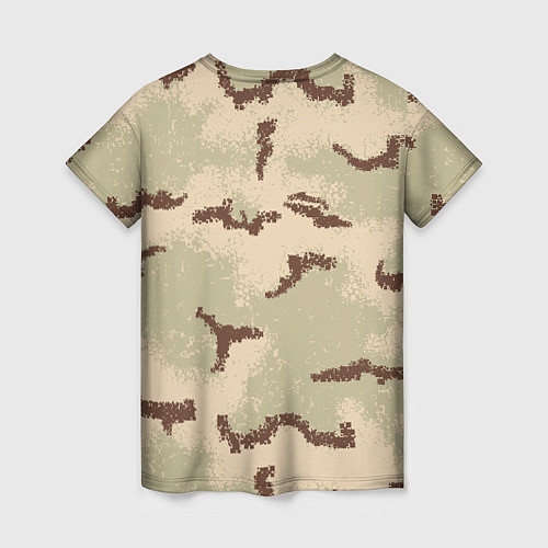 Женская футболка Камуфляж American 3Color Desert PE / 3D-принт – фото 2