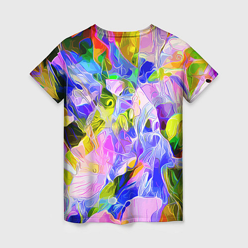 Женская футболка Красочный цветочный узор Весна - Лето 2023 Colorfu / 3D-принт – фото 2