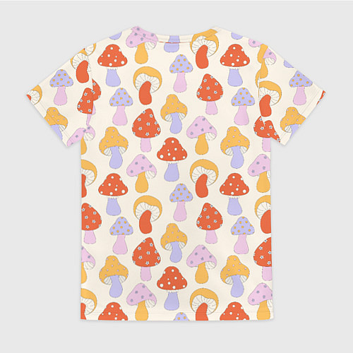 Женская футболка ГРИБЫ В СТИЛЕ 70х / 3D-принт – фото 2