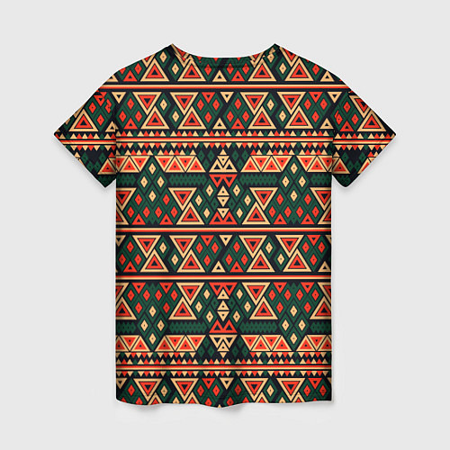 Женская футболка Узор геометрия треугольная / 3D-принт – фото 2