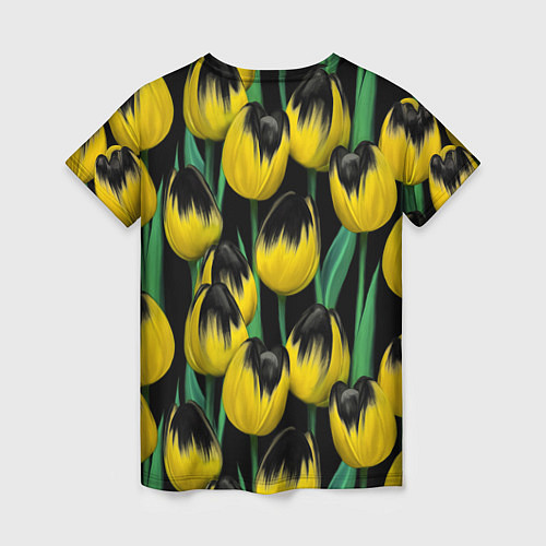 Женская футболка Цветы Желтые Тюльпаны / 3D-принт – фото 2