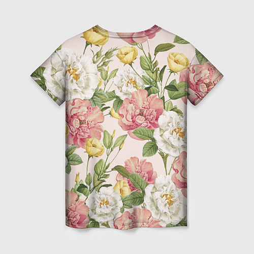 Женская футболка Цветы Английские Розы / 3D-принт – фото 2