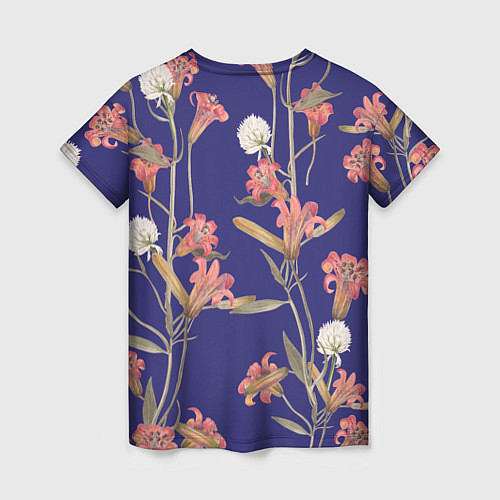 Женская футболка Цветы Оранжевые Лилии / 3D-принт – фото 2
