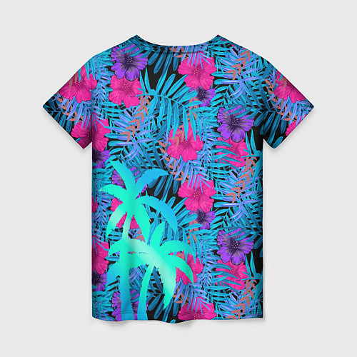 Женская футболка No Time To Chill Тропический узор / 3D-принт – фото 2