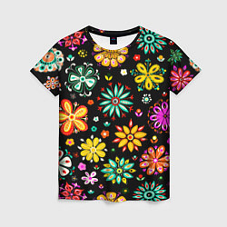 Женская футболка MULTICOLORED FLOWERS