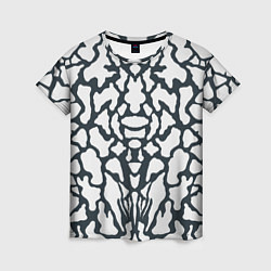 Футболка женская Animal Black and White Pattern, цвет: 3D-принт