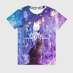 Футболка женская Stray: Viloet Logo, цвет: 3D-принт