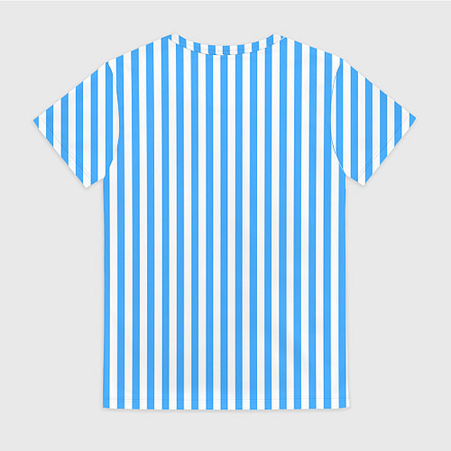 Женская футболка ПОЛОСКИ СИНИЕ / 3D-принт – фото 2
