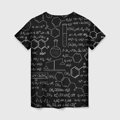 Женская футболка Химия -формулы / 3D-принт – фото 2