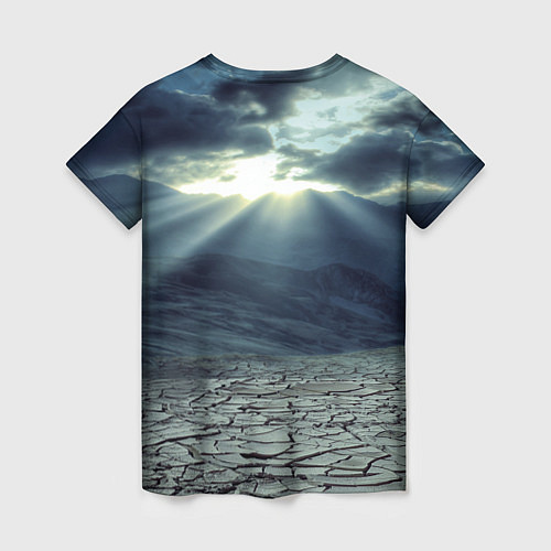 Женская футболка Трещины на земле пустыня / 3D-принт – фото 2