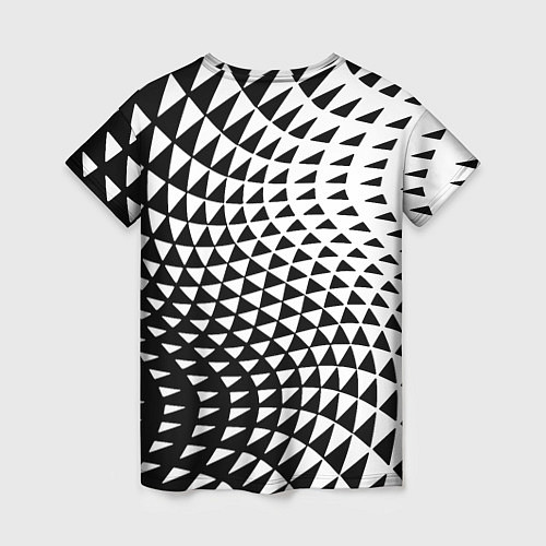 Женская футболка Минималистический авангардный паттерн / 3D-принт – фото 2