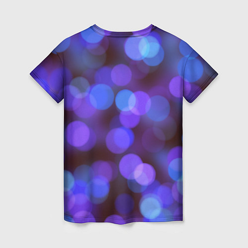 Женская футболка Фиолетовые блики боке / 3D-принт – фото 2